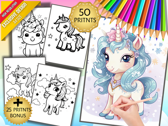 Unicorn Coloring Book for Kids Ages 2-4: Magical Unicorn Coloring