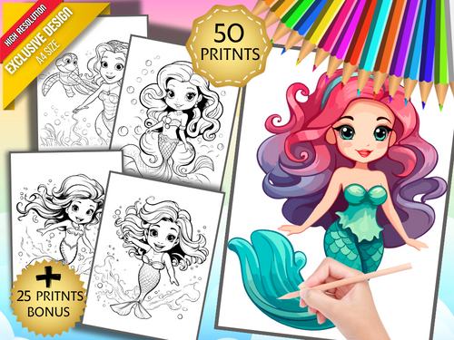 Enchanting Mermaids: Adult Coloring Book Designs [Book]