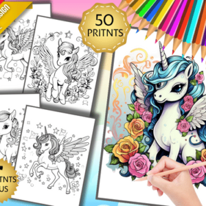 Unicorn Coloring Pages (+5y)