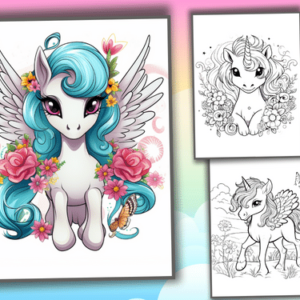 Unicorn Coloring Pages (+5y) - Image 3