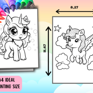 Unicorn Coloring Pages (2 to 4 years) - Image 5